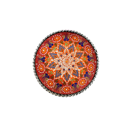 Bascuda XLarge Handmade Mexican Red Ceramic Serving Bowl 7.8-Inch